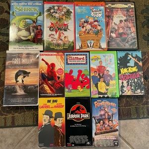 Set of 12 VHS Movie Titles